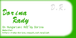 dorina rady business card